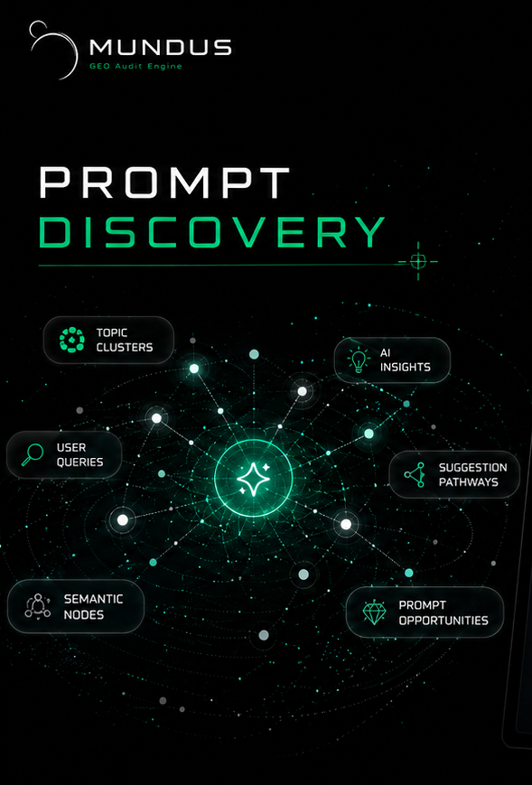 Prompt Discovery — Mundus module visual